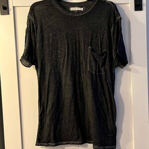 Free People Pocket Tee in Charcoal Gray (M)
